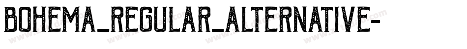 bohema_regular_alternative字体转换