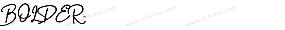 BOLDER字体转换