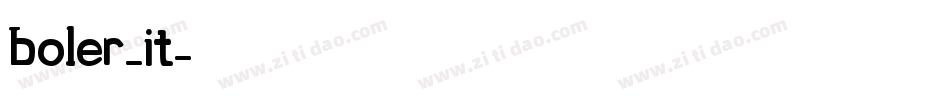 boler_it字体转换