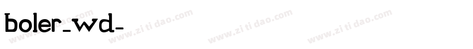 boler_wd字体转换