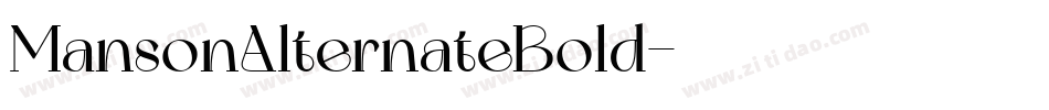MansonAlternateBold字体转换