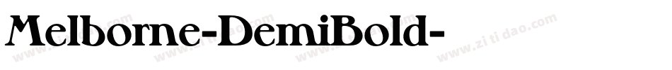 Melborne-DemiBold字体转换