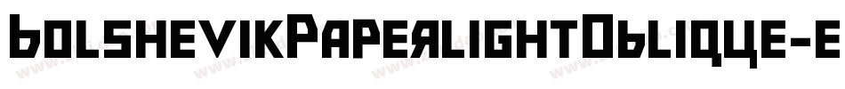 BolshevikPaperlightOblique-eJme字体转换