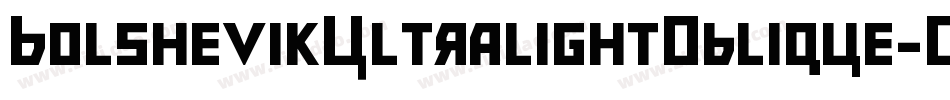 BolshevikUltralightOblique-O5eO字体转换