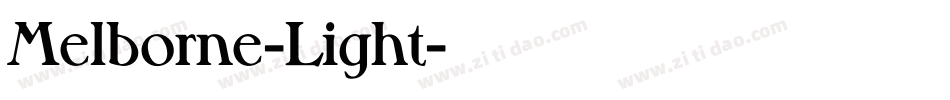 Melborne-Light字体转换