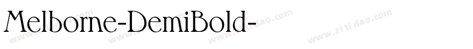 Melborne-DemiBold字体转换