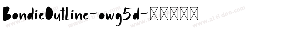 BondieOutline-owg5d字体转换