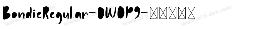 BondieRegular-0WOP9字体转换