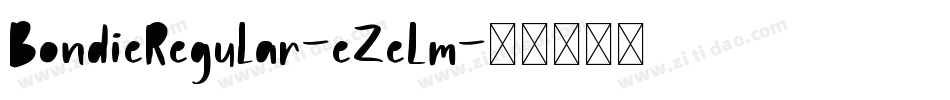 BondieRegular-eZeLm字体转换