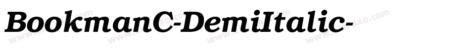 BookmanC-DemiItalic字体转换