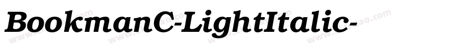 BookmanC-LightItalic字体转换