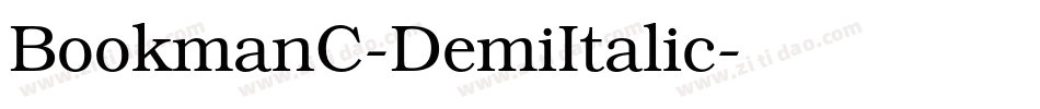 BookmanC-DemiItalic字体转换