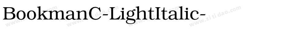 BookmanC-LightItalic字体转换