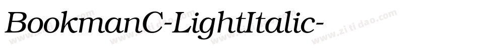 BookmanC-LightItalic字体转换
