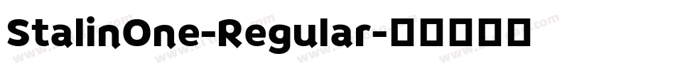 StalinOne-Regular字体转换