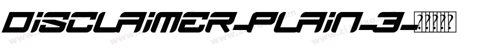 Disclaimer-Plain-3字体转换