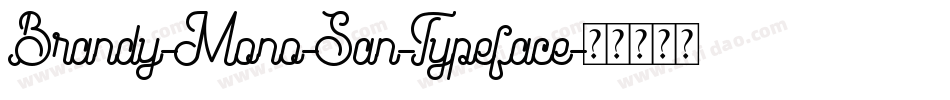 Brandy-Mono-San-Typeface字体转换