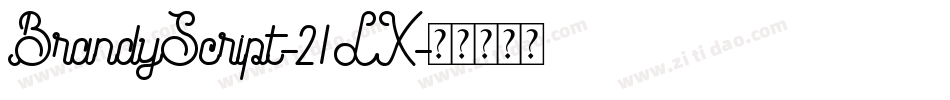 BrandyScript-21LX字体转换