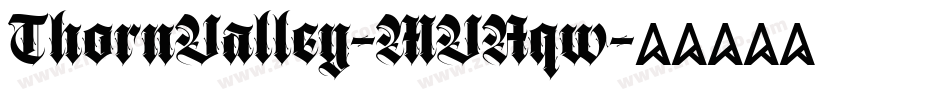 ThornValley-MVAqw字体转换