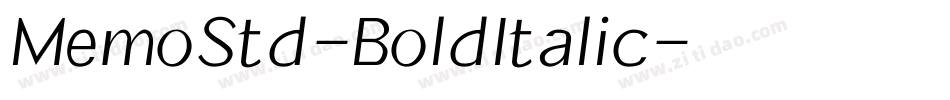MemoStd-BoldItalic字体转换