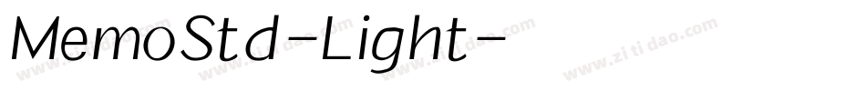 MemoStd-Light字体转换