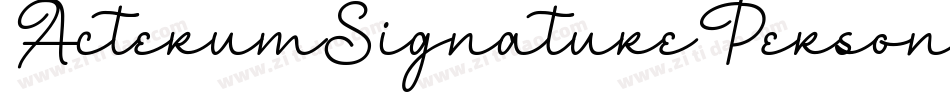 ActerumSignaturePersonalUse字体转换