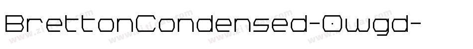 BrettonCondensed-0wgd字体转换