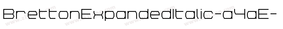 BrettonExpandedItalic-a4aE字体转换