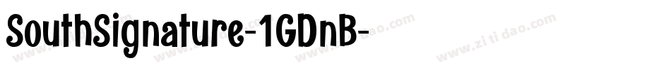 SouthSignature-1GDnB字体转换