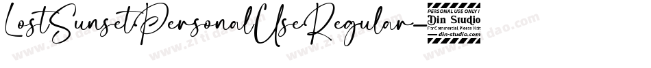 LostSunsetPersonalUseRegular-6AV1字体转换