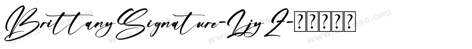 BrittanySignature-LjyZ字体转换