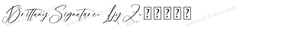BrittanySignature-LjyZ字体转换