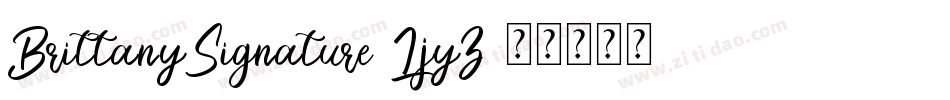 BrittanySignature-LjyZ字体转换