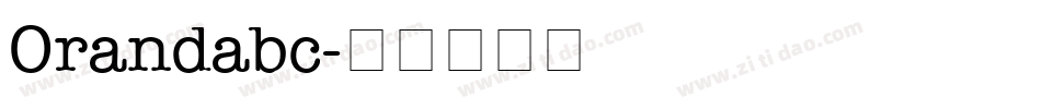 Orandabc字体转换
