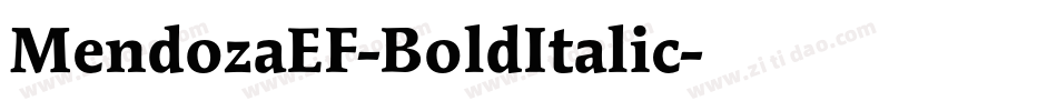MendozaEF-BoldItalic字体转换