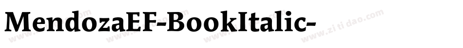 MendozaEF-BookItalic字体转换