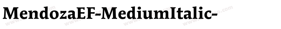 MendozaEF-MediumItalic字体转换