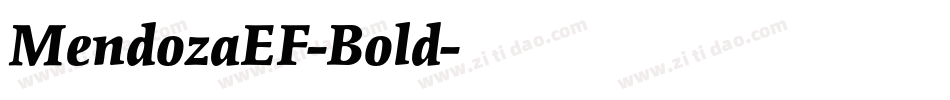 MendozaEF-Bold字体转换
