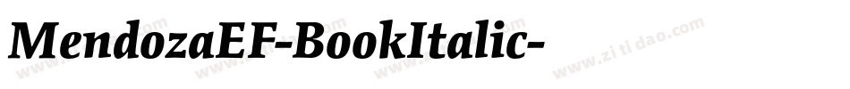 MendozaEF-BookItalic字体转换