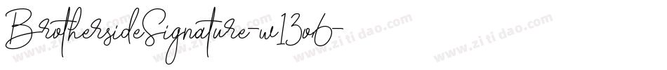 BrothersideSignature-w13o6字体转换