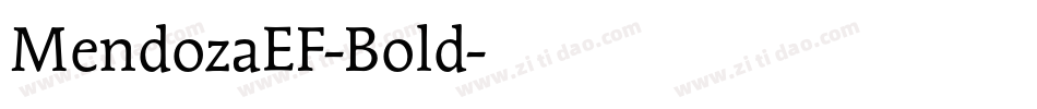MendozaEF-Bold字体转换