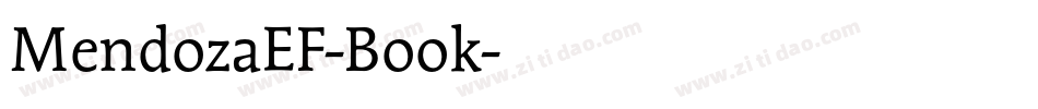 MendozaEF-Book字体转换