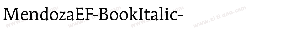 MendozaEF-BookItalic字体转换