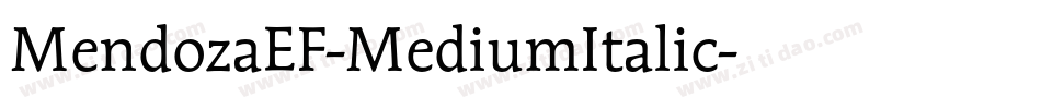 MendozaEF-MediumItalic字体转换