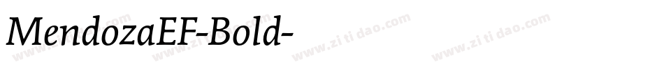 MendozaEF-Bold字体转换