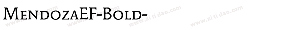 MendozaEF-Bold字体转换