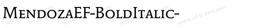 MendozaEF-BoldItalic字体转换
