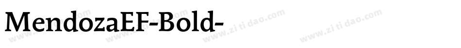 MendozaEF-Bold字体转换