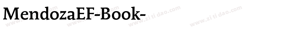 MendozaEF-Book字体转换