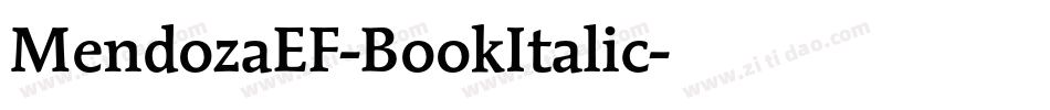 MendozaEF-BookItalic字体转换